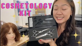 WHATS IN MY COSMETOLOGY SCHOOL KIT 2022 [upl. by Dougherty]