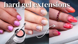 Builder Gel Extensions  Hard Gel on Forms 🪄💅🏻 [upl. by Seumas]