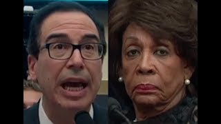 Maxine Waters HEATED EXCHANGE with Trump Lackey Steven Mnuchin [upl. by Hastie]