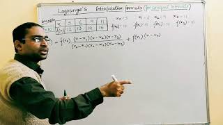 Lagrange interpolation formula for unequal intervals [upl. by Alrep]