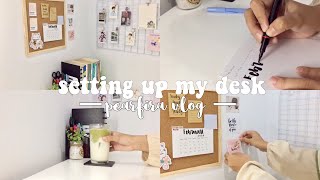 how I decorate my cork board amp wire grid chill with matcha latte  Vlog 2  Indonesia [upl. by Leoni385]