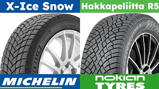 Michelin X Ice Snow vs Nokian Hakkapeliitta R5 [upl. by Scarlet]