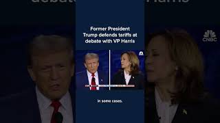 Former President Trump defends tariffs at debate with VP Harris [upl. by Sibley]