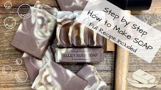 Cold Process Soap Making 101  Step by Step Tutorial w Recipe❣️  Ellen Ruth Soap [upl. by Annahael]