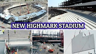 ON THE TRACK New Highmark Stadium Construcrion Update Precast Concrete Installations amp Steelwork [upl. by Einnov]