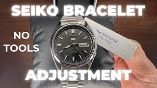 How to adjust Seiko bracelet with no tools [upl. by Norym]