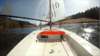 Victoria RC yacht rechristened the JEM sails again GoPro on board [upl. by Weinhardt]