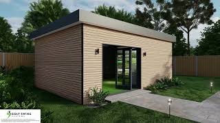 The Muirfield Garden Room with Flat Roof Walkthrough  Golf Swing Systems [upl. by Tonry742]