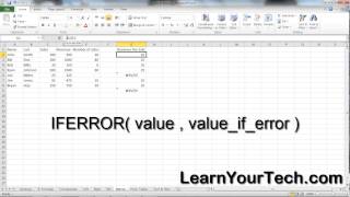 IFERROR Function Microsoft Excel [upl. by Htebaile]