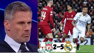 Jamie Carragher Reacts to Liverpool 52 Defeat by Real Madrid [upl. by Ellan]