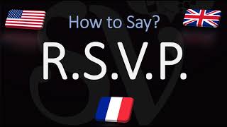 How to Pronounce RSVP CORRECTLY Meaning amp Pronunciation [upl. by Lamrert]