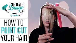 How To Point Cut Hair  Point Cutting Tutorial [upl. by Hanala731]