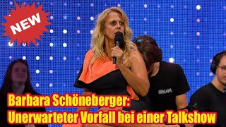 Barbara Schöneberger Unerwarteter Vorfall bei einer Talkshow [upl. by Matrona]