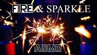 🔥 ASMR  FIRE amp SPARKLE 🔥 Binaural sound lighters sparklers matches and more Ear to ear [upl. by Gussi]