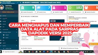 CARA MENGHAPUS DAN MEMPERBAIKI DATA ALAT PADA SARPRAS DAPODIK VERSI 2025 [upl. by Hoem681]