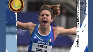 Ambra Sabatini Oro 100m T63 Paris 23 Para Athletics World Championships [upl. by Ellennahs]