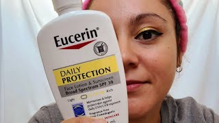 Eucerin Daily protection face lotion amp Sunscreen SpF 30 Protecs UVAUVB [upl. by Oringa]