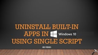 Uninstall Default Apps In Windows 10 [upl. by Nnaeirelav]