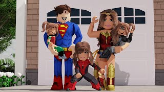 TRYING ON FAMILY HALLOWEEN COSTUMES on Bloxburg  Family Roleplay [upl. by Showker]