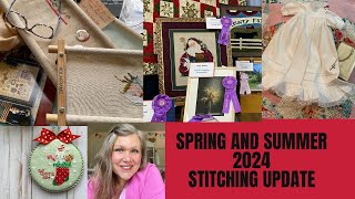 SpringSummer 2024 Finishes  WIPS  Stitching Stars and MORE Vonna Pfeiffer [upl. by Einahpit865]