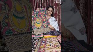 kalamkari Cotton Sareeslatest collectionshortfeeds [upl. by Nikolos]