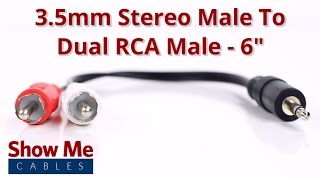 35mm Stereo Male To Dual RCA Male Adapter 933 [upl. by Cary]