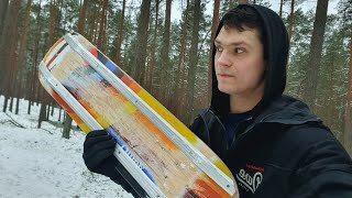 How to make a Snowskate  DIY Snowboard [upl. by Nohsyar]