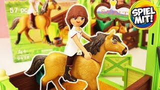 Playmobil SPIRIT PFERDEBOX  Lucky pflegt Spirit  macht ihn bereit zum Ausritt  PferdeSet [upl. by Olvan223]