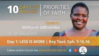 10 Days Of Prayer  quotLess Is Morequot  Sis Millicent Odhiambo  Day 1 [upl. by Sarajane252]