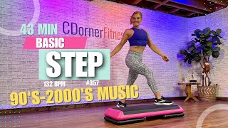 MIDTEMPO BASIC STEP AEROBICS CARDIO  132 BPM  Stepper Workout 357 [upl. by Amling]