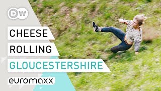 The Worlds Craziest Competition Gloucestershire Cheese Rolling at Coopers Hill  Quirky Customs [upl. by Irafat]