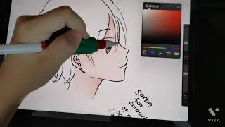 Goojodoq stylus 11th gen with Procreate   how i change my pen settings [upl. by Cartwell]