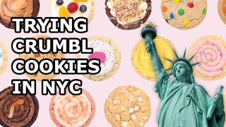 Trying CRUMBL COOKIES in NEW YORK CITY [upl. by Itaws]