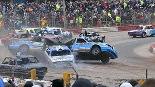 Banger Racing Arena Essex Firecracker XXV Plus Reliant Robin Bangers 6112016 [upl. by Calhoun]