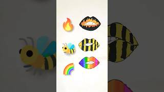 🔥🐝🌈lips artartpainting short [upl. by Yelhs]