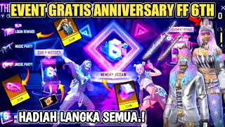 BOCORAN FF‼️EVENT ANNIVERSARY FF 6TH  NEXT EVENT GRATISAN FF TERBARU 2023  Free Fire [upl. by Auqcinahs]