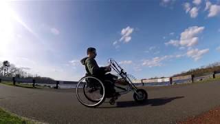 Rio Mobility Dragonfly Handcycle For Wheelchairs Review [upl. by Ybba493]