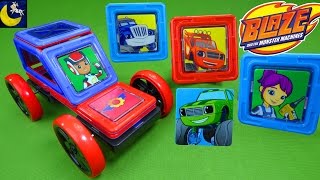 Magformers Blaze and the Monster Machines Toys Magnetic STEM Engineering Toys for Girls and Boys [upl. by Chastain]