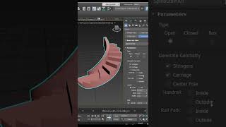 How to create a spiral staircase model in 3ds max 3ddesignsoftware [upl. by Jarin27]