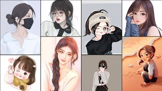 🎁🔥Cartoon girl dpz part 2 Whatsapp dpz dp photo for girl BTS cute girl dp pic anime dp bts [upl. by Aray]