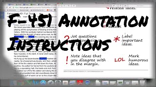 FAHRENHEIT 451 Read and Annotate Instructions [upl. by Sonitnatsok182]