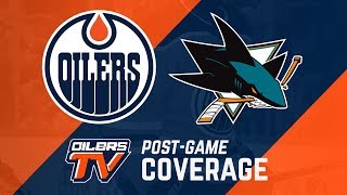 ARCHIVE  Oilers PostGame Interviews at Sharks [upl. by Auoz]