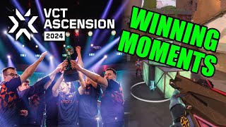 ALL WINNING MOMENTS 🏆  VCT Ascension 2024 [upl. by Ahtabat306]