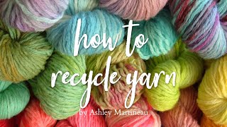 How to Unravel a Sweater to Recycle Yarn Old Video [upl. by Oicnedif825]