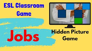 ESL Vocabulary Game  Jobs and Occupations  Hidden Picture Game [upl. by Rebmaed]