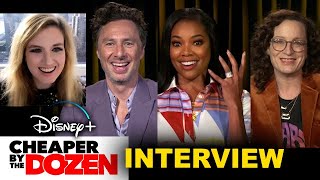 Cheaper by the Dozen 2022 INTERVIEW  Zach Braff Gabrielle Union Director Gail Lerner [upl. by Rusel]