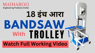 Best Bandsaw with Trolley Machine  Wood Working Machine  Matharoo Engineering Products Ludhiana [upl. by Demmy409]