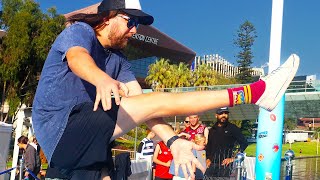 A glorious day at the footy  AFL Gather Round 2024  Ozzy Mans Random Vlog 5 [upl. by Delfine]