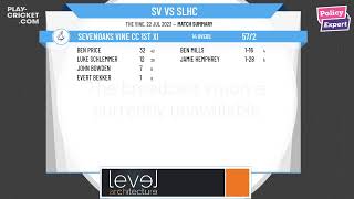 Kent Cricket League  Premier  Sevenoaks Vine CC 1st XI v St Lawrence amp Highland Court CC 1st XI [upl. by Tonl536]