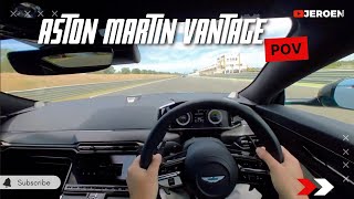 POV  Raw POV drive in the Aston Martin Vantage going very sideways [upl. by Birkle233]